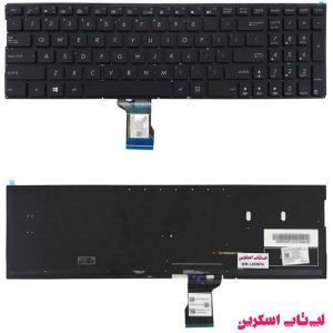 کیبرد لپ تاپ ایسوس N501 مشکی-اینترکوچک-بابک لایت-بدون کلید پاور